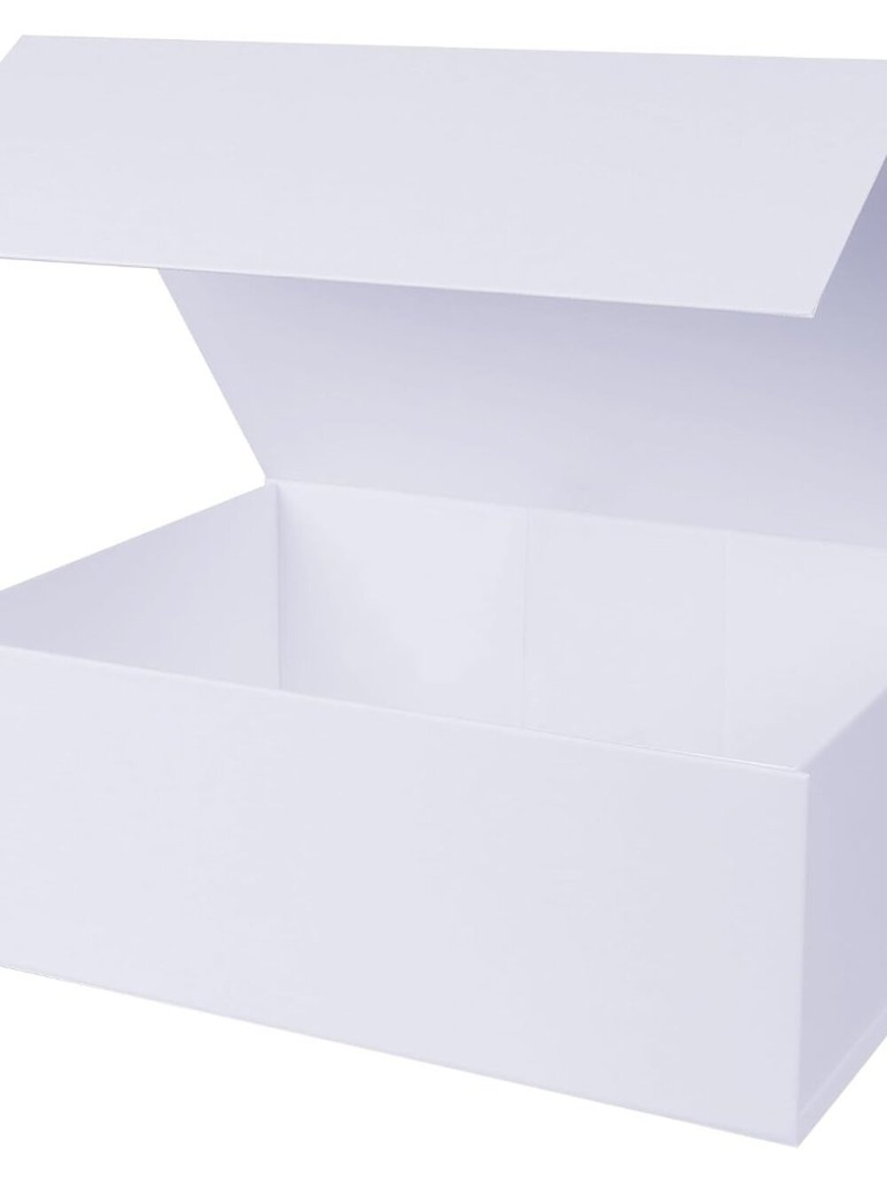 White Collapsible Gift Box with Magnetic Closure Lids 13.8x9x4.3 in, Large Bride